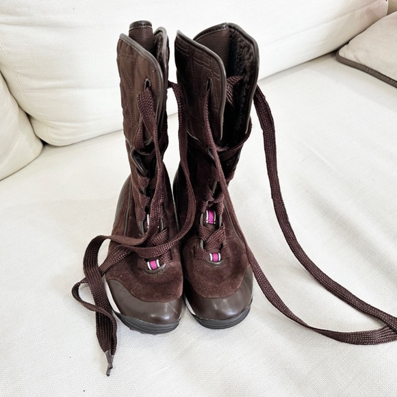 Puma 2000s Vintage Fleece Lined Suede Sneaker Winter Knee Boots Y2K - Picture 3 of 9